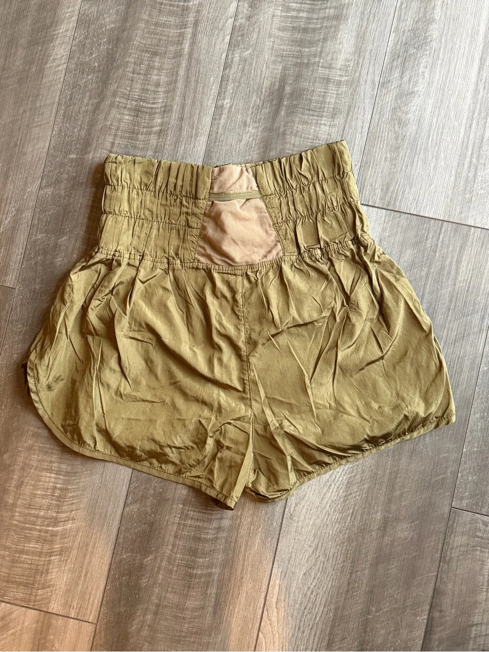 Free People The Way Home Shorts Women’s Sz S Olive Green High Rise Lined Running - Picture 2 of 6